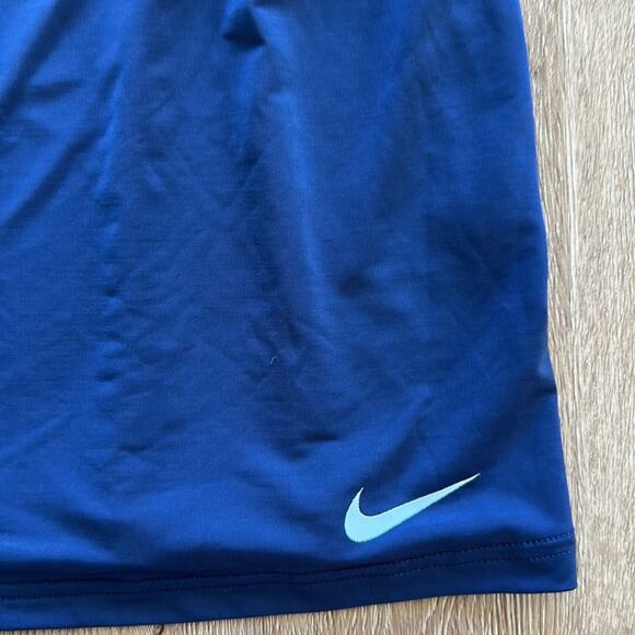 Nike Dri-Fit Elevated Elastika Training Tank Top Navy Blue Size XS High Neck - Picture 2 of 5